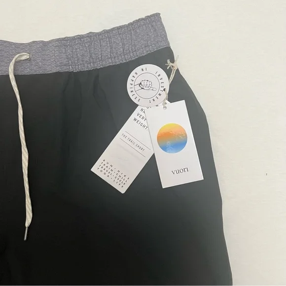 Vuori Mens Trail Shorts 6.5 Inch Inseam Lined Size XXL Black NWT $68 MSRP - Picture 3 of 6